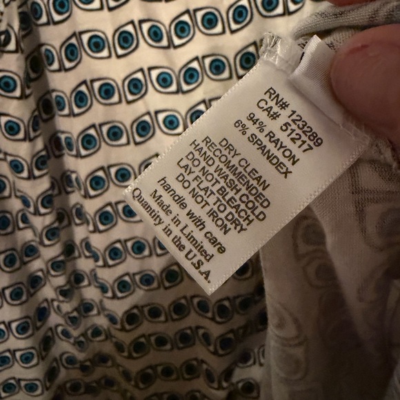 NWT Lauren Moshi Zena Deep Back All Over Evil Eye Tank Large - Picture 9 of 11